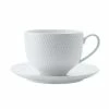 White Basics Diamonds Tea Cup & Saucer 220ML 2 White Basics Diamonds Tea Cup & Saucer 220ML -Tea & Coffee Sales dv0028