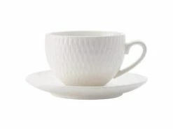 White Basics Diamonds Demi Cup & Saucer 90ML -Tea &amp Coffee Sales dv0029 1