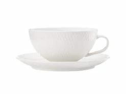 White Basics Diamonds Tea Cup & Saucer Low 250ML 7 White Basics Diamonds Tea Cup & Saucer Low 250ML -Tea & Coffee Sales dv0067 1