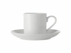 White Basics Straight Demi Cup & Saucer 100ML 5 White Basics Straight Demi Cup & Saucer 100ML -Tea & Coffee Sales fx0134 1