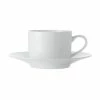 White Basics Straight Cup & Saucer 250ml -Tea &amp Coffee Sales fx0135