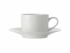 White Basics Straight Cup & Saucer 250ml -Tea &amp Coffee Sales fx0135 1