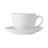 White Basics Cup & Saucer 280ML 1 White Basics Cup & Saucer 280ML -Tea & Coffee Sales fx0136