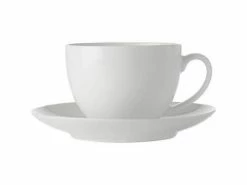 White Basics Cup & Saucer 280ML -Tea &amp Coffee Sales fx0136 1