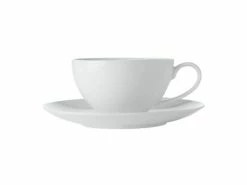 White Basics Coupe Breakfast Cup & Saucer 400ML
