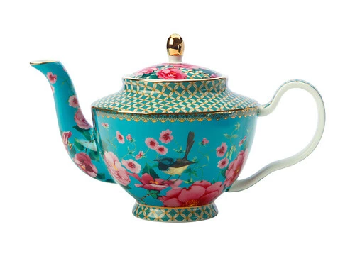 Teas & C's Silk Road Teapot with Infuser 500ML Aqua Gift Boxed 3 Teas & C's Silk Road Teapot with Infuser 500ML Aqua Gift Boxed