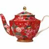 Teas & C's Silk Road Teapot with Infuser 1L Cherry Red Gift Boxed -Tea &amp Coffee Sales hv0159