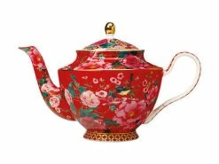 Teas & C's Silk Road Teapot with Infuser 1L Cherry Red Gift Boxed -Tea &amp Coffee Sales hv0159 2