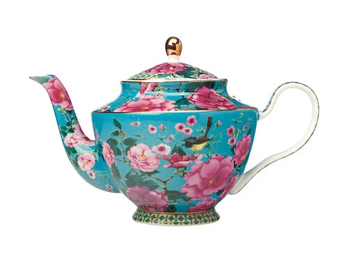 Teas & C's Silk Road Teapot with Infuser 1L Aqua Gift Boxed 3 Teas & C's Silk Road Teapot with Infuser 1L Aqua Gift Boxed
