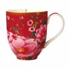 Teas & C's Silk Road Coupe Mug 440ML Cherry Red Gift Boxed