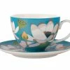Royal Botanic Gardens Victoria Lotus Cup & Saucer 240ML Aqua Gift Boxed 1 Royal Botanic Gardens Victoria Lotus Cup & Saucer 240ML Aqua Gift Boxed -Tea & Coffee Sales hv0188