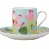 Royal Botanic Gardens Victoria Lotus Demi Cup & Saucer 100ML Mint Gift Boxed -Tea &amp Coffee Sales hv0191