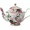 Teas & C's Silk Road Teapot with Infuser 1lt White Gift Boxed -Tea &amp Coffee Sales hv0212