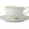 Teas & C's Classic Footed Cup & Saucer 200ML White Gift Boxed -Tea &amp Coffee Sales hv0248