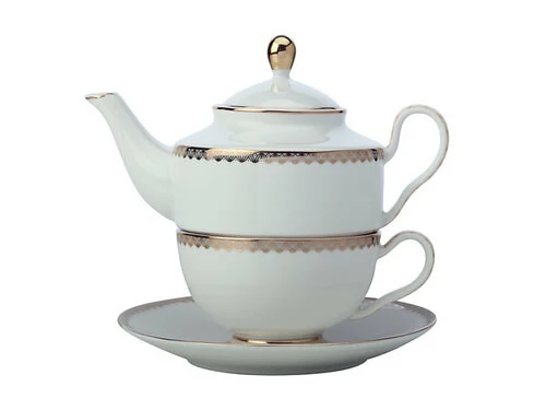 Teas & C's Classic Tea for One with Infuser 380ML White Gift Boxed 3 Teas & C's Classic Tea for One with Infuser 380ML White Gift Boxed