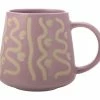 Squiggle Mug 420ML Mauve 1 Squiggle Mug 420ML Mauve -Tea & Coffee Sales kl0217