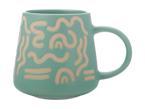 Squiggle Mug 420ML Mint 3 Squiggle Mug 420ML Mint