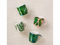 Haven Banana Leaf Mug 380ML Set of 2 Pink Gift Boxed -Tea &amp Coffee Sales maxwell williams haven mug sets