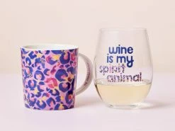 Kasey Rainbow Wild at Heart Mug & Glass Set Leopard Lilac Gift Boxed -Tea &amp Coffee Sales maxwell williams kasey rainbow wildatheart 02 800x600