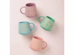 Squiggle Mug 420ML Mauve -Tea &amp Coffee Sales maxwell williams squiggle mugs 3