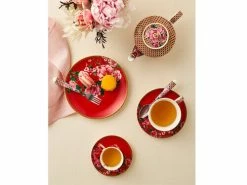 Teas & C's Silk Road Teapot with Infuser 500ML Cherry Red Gift Boxed 7 Teas & C's Silk Road Teapot with Infuser 500ML Cherry Red Gift Boxed -Tea & Coffee Sales teas cs silk road teapot plate red